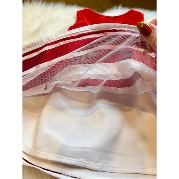 Children’s Place Red Velvet Striped Holiday Tutu Dress Sz 2T Christmas Preowned - Picture 5 of 5